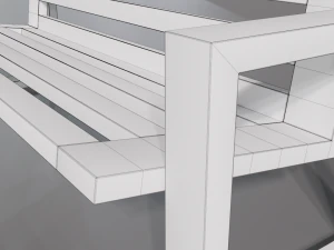 Outdoor Bench 3D Model