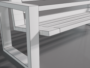 Outdoor Bench Modelo 3D