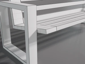 Outdoor Bench 3D Model