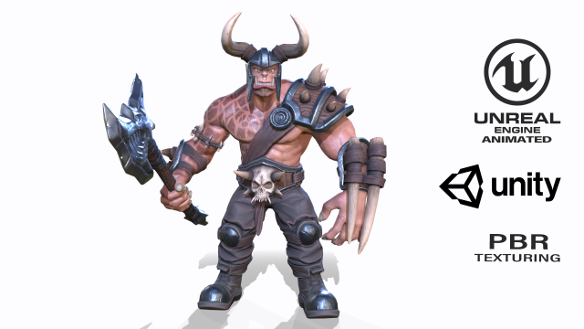 Orc Bull 3Dモデル .c4d .max .obj .3ds .fbx .stl .blend 