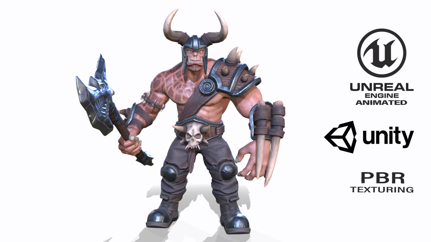 Orc Bull 3D Model .c4d .max .obj .3ds .fbx .stl .blend 