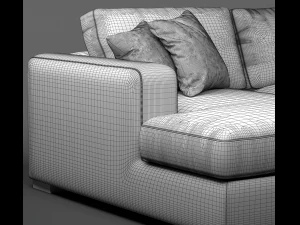 Blue Sofa 3D Model