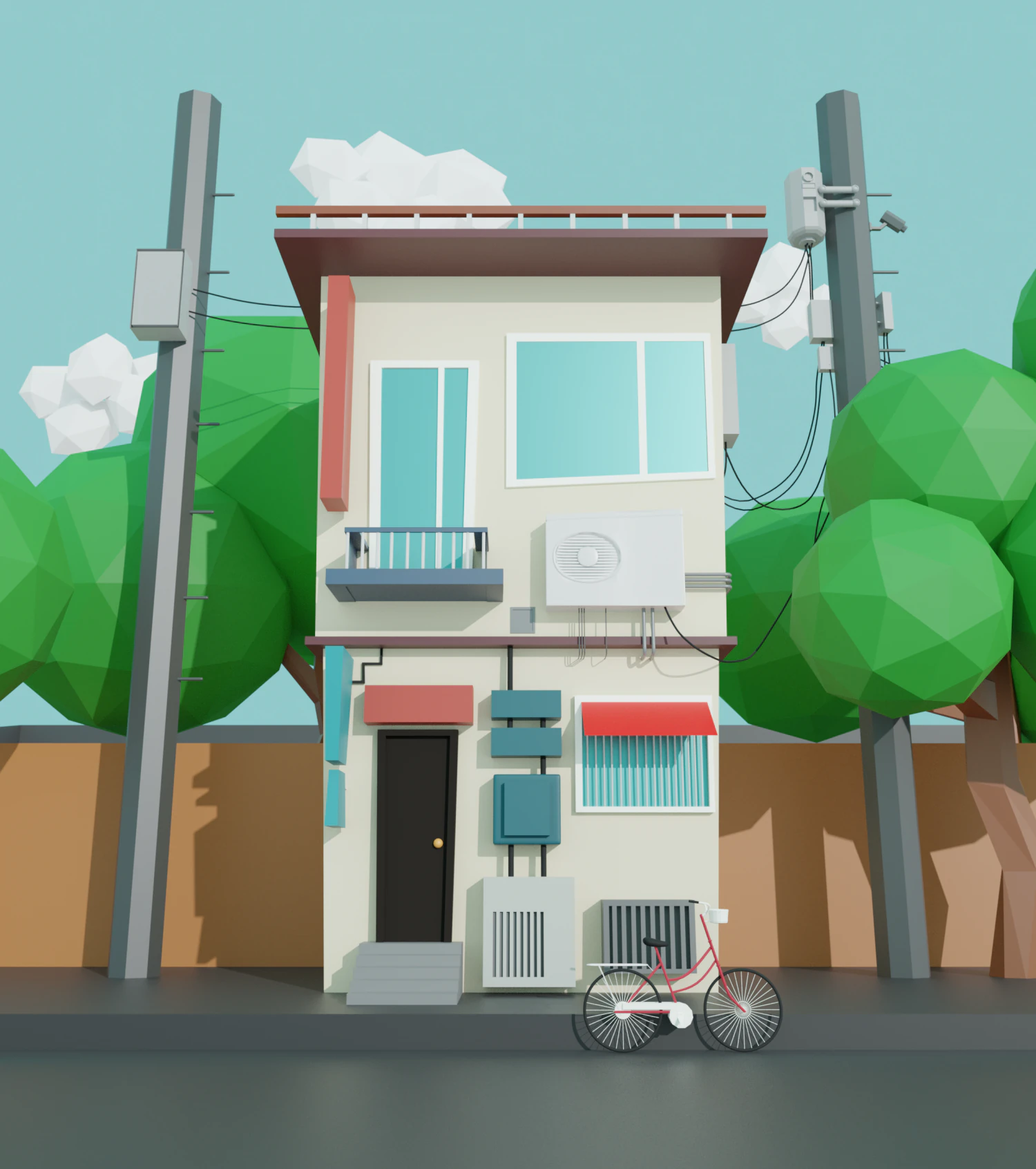 Japan Home 3D Model .c4d .max .obj .3ds .fbx .stl .blend