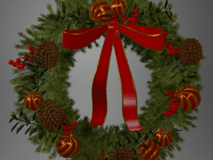 Christmas wreath 3D Модель
