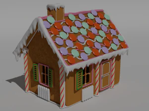 Dulces y bebidas navide&ntilde;as. Modelo 3D