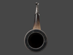 Stilize Viking Boynuzu Arap tarzı d&uuml;ş&uuml;k poli PBR Oyuna Hazır D&uuml;ş&uuml;k Poli 3D Model