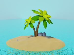 Stylized Palm Tree Modelo 3D