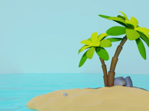 Stylized Palm Tree 3D Model