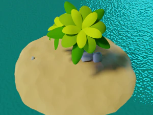 Stylized Palm Tree 3D Model