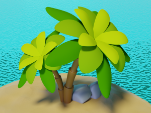 Stylized Palm Tree Modelo 3D