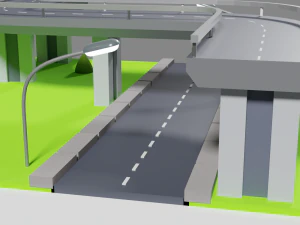 Puente isom&eacute;trico estilizado Modelo 3D