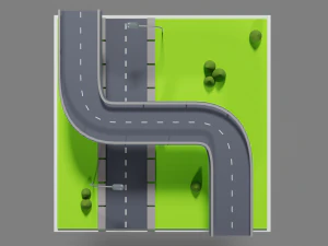 Puente isom&eacute;trico estilizado Modelo 3D