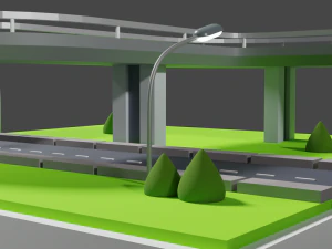 Puente isom&eacute;trico estilizado Modelo 3D