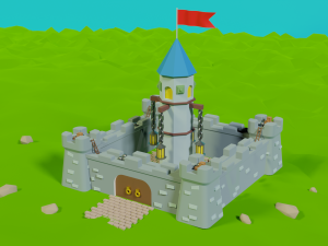 Stylized Castle 3D Model