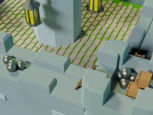 Stylized Castle 3D Model