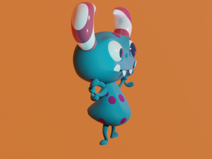 Stylized Cute Cartoon Monster 3D Модель