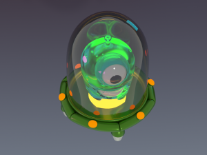 Stylized Cute Jelly Like Slimy Glowing Alien 3D Model