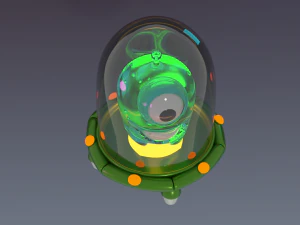 Stylized Cute Jelly Like Slimy Glowing Alien 3D Model