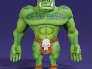 Stylized Orc warrior Low-poly Modelo 3D