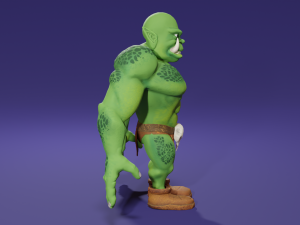 Stylized Orc warrior Low-poly Modelo 3D