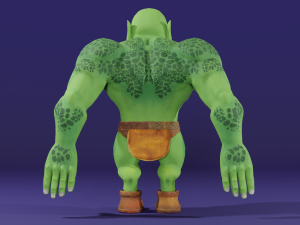 Stylized Orc warrior Low-poly Modelo 3D