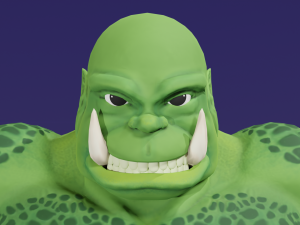 Stylized Orc warrior Low-poly Modelo 3D