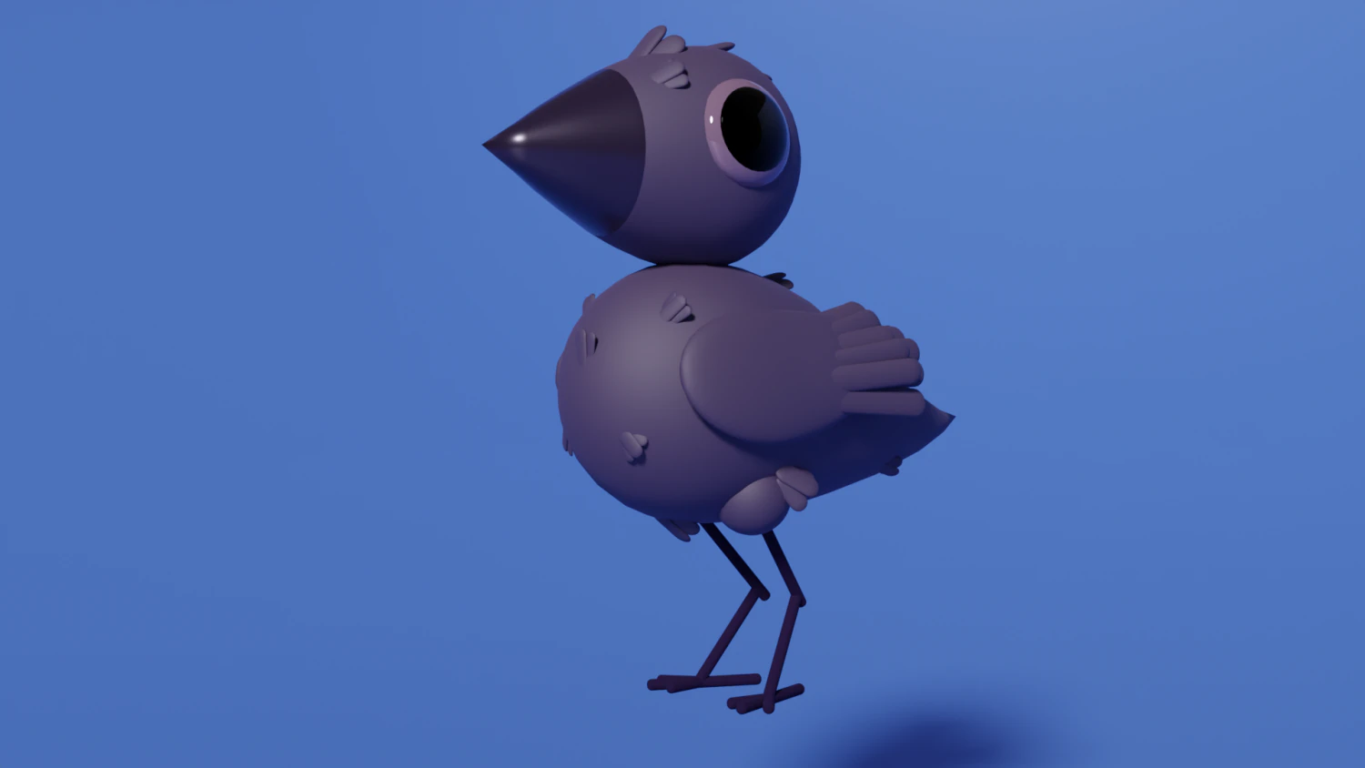 Stylized Raven 3D Model .c4d .max .obj .3ds .fbx .stl .blend