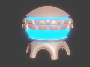 Sci-Fi Space Building 3D Model