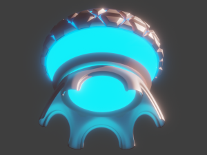 Sci-Fi Space Building 3D Model