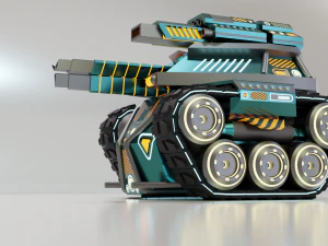 Tanque de fic&ccedil;&atilde;o cient&iacute;fica estilizado Modelo 3D