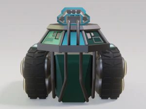 Stylized Sci fi Tank 3D Model