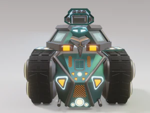 Stylized Sci fi Tank 3D Model