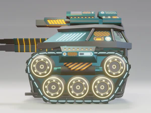 Stylized Sci fi Tank 3D Model