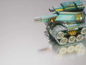 Stylized Sci fi Tank 3D Model