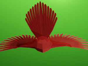Low poly bird mesh Low-poly 3D Model
