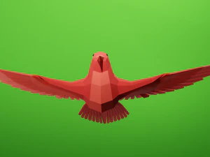 Low poly bird mesh Low-poly 3D Model