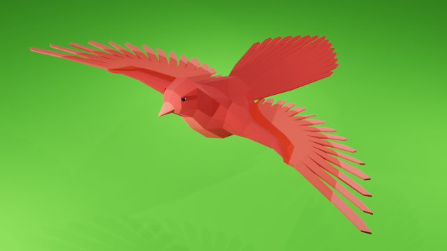 Low poly bird mesh Low-poly 3D मॉडल .c4d .max .obj .3ds .fbx .stl .blend 