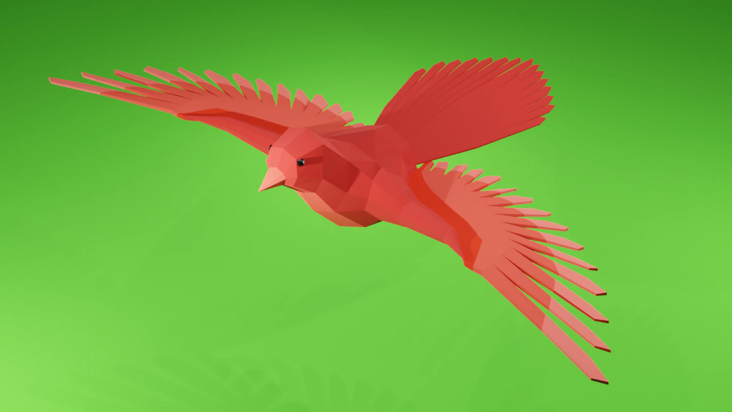 Low poly bird mesh Low-poly 3D Model .c4d .max .obj .3ds .fbx .stl .blend 