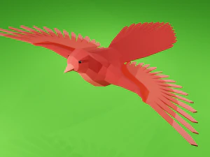 Низкополигональная сетка птиц 3D Модель