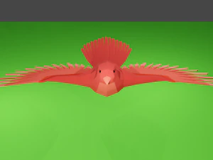 Low poly bird mesh Low-poly 3D Model