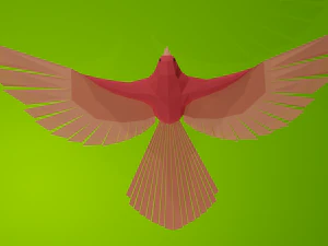 Low poly bird mesh Low-poly 3D Model