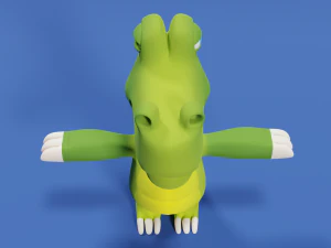 Cartoon Dinosaur Low-poly 3D Model