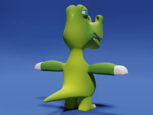 Cartoon Dinosaur Low-poly 3D Model