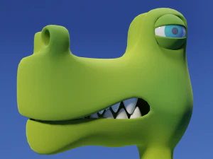 Cartoon Dinosaur Low-poly 3D Model