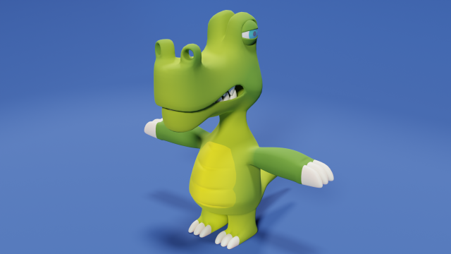 Cartoon Dinosaur Low-poly Modelo 3D .c4d .max .obj .3ds .fbx .stl .blend 