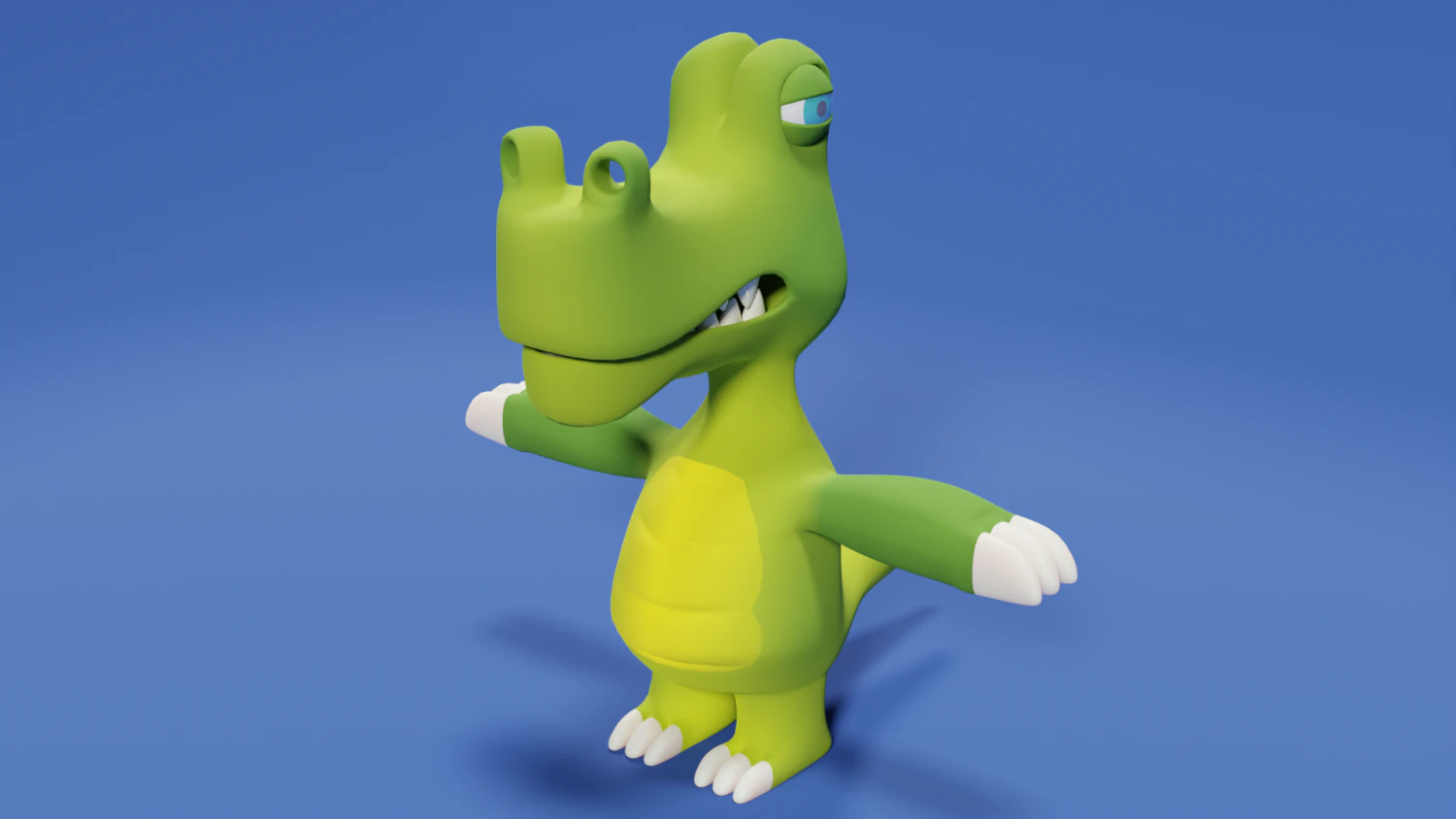 Cartoon Dinosaur Low-poly 3D Model .c4d .max .obj .3ds .fbx .stl .blend 
