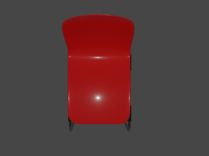 Low Poly 3D Red Chair Model Modelo 3D