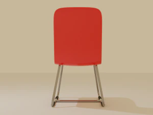 Low Poly 3D Red Chair Model 3D Model