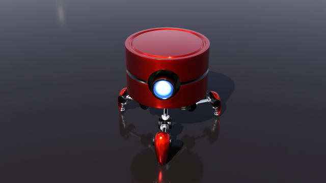 Stylized Mini Robot 3D Модель .c4d .max .obj .3ds .fbx .stl .blend 