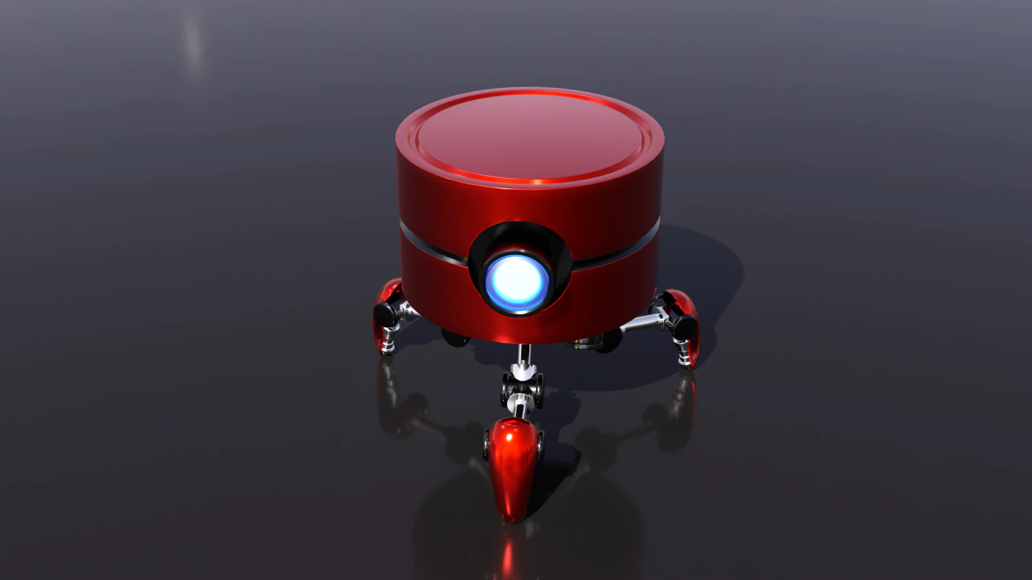 Stylized Mini Robot 3D Model .c4d .max .obj .3ds .fbx .stl .blend 